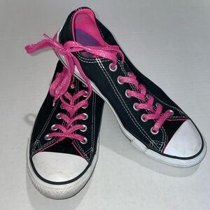 Women’s Converse Black and Pink Sneakers